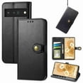 thumbnail image 2 of Dteck for Google Pixel 6 Case, Magnetic Premium PU Leather Flip Folio Wallet with Card Slot Stand Cover, black, 2 of 7