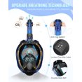 thumbnail image 2 of Máscara de snorkel Greatever G2 de cara completa con sistema Dry Top y soporte, 2 of 6