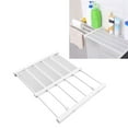 thumbnail image 4 of Tension Rod Shelf, Closet Tension Shelf Telescopic Adjustable Length Easy Installation Multipurpose Space Saving  For Bathroom 30-40cm / 11.8-15.7in Length,38-55cm / 15-21.7in, 4 of 8