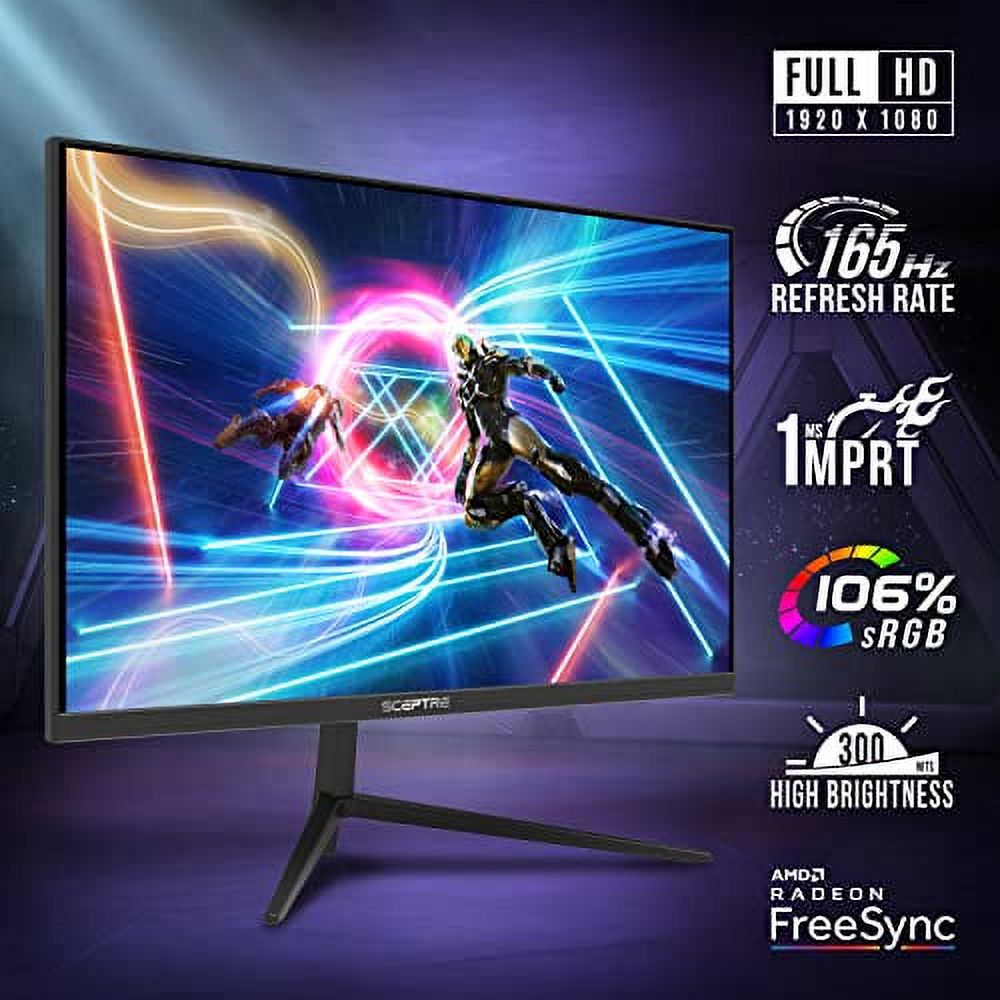 Sceptre 25" 1920 x 1080p Gaming Monitor, Machine Black, E255B-FWD168