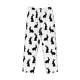 thumbnail image 2 of Vsdgher Black Rabbit Print Mens Pajama Pants Sleep & Lounge Pants, PJ Bottoms With elastic waistb and Pockets, 2 of 5