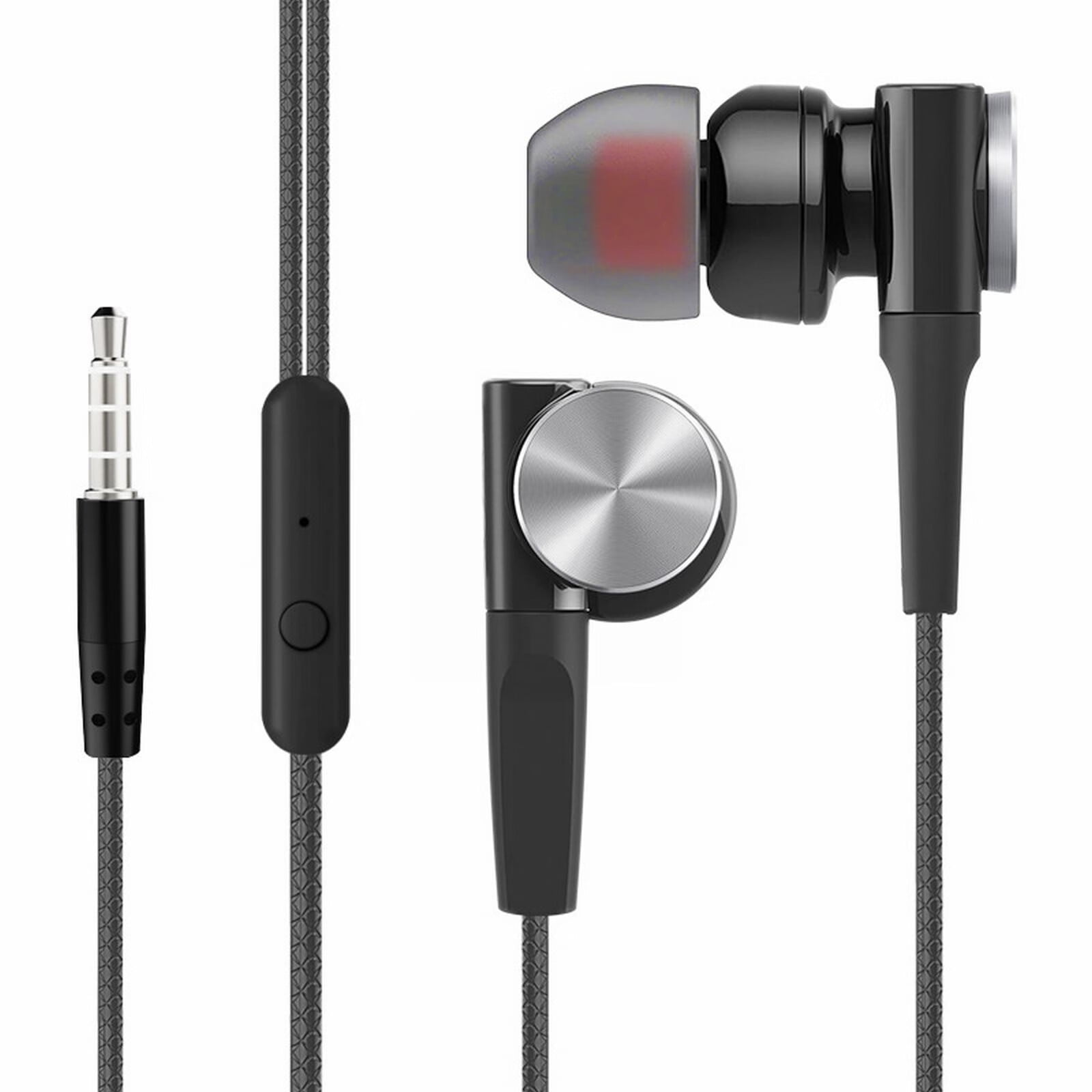 faweijlr 3.5mm Stereo In Ear Microphone Wired Headset For Phone PC