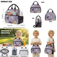 thumbnail image 5 of Tutolipy Golden Retriever School Backpack Set with Lunch Bag Pencil Case 3 Pcs Floral Printed Backpack and Lunch Box Set for Boys Girls Lightweight Schoolbag Bookbag Set, Purple, 5 of 7