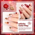 thumbnail image 4 of Set de esmaltes en gel Beetles, 6 x 7,5 ml, purpurina roja, naranja y dorada, 4 of 7