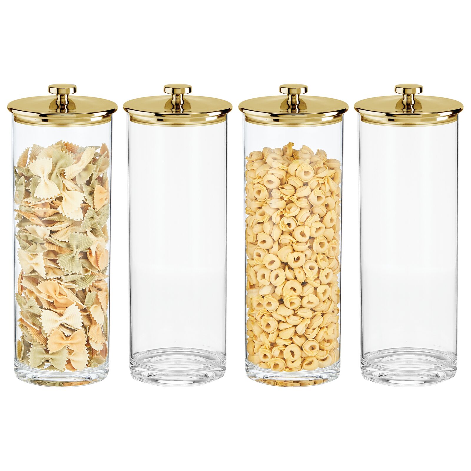 mDesign Tall Acrylic Airtight Apothecary Storage Organizer Canister