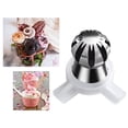 thumbnail image 6 of Ice Cream Machines Spout Ice Cream Machines Nozzle Countertop Flower Shaped Freeze Yogurt Machine Portable Stainless Steel Modeling Cap Spout C, 6 of 8