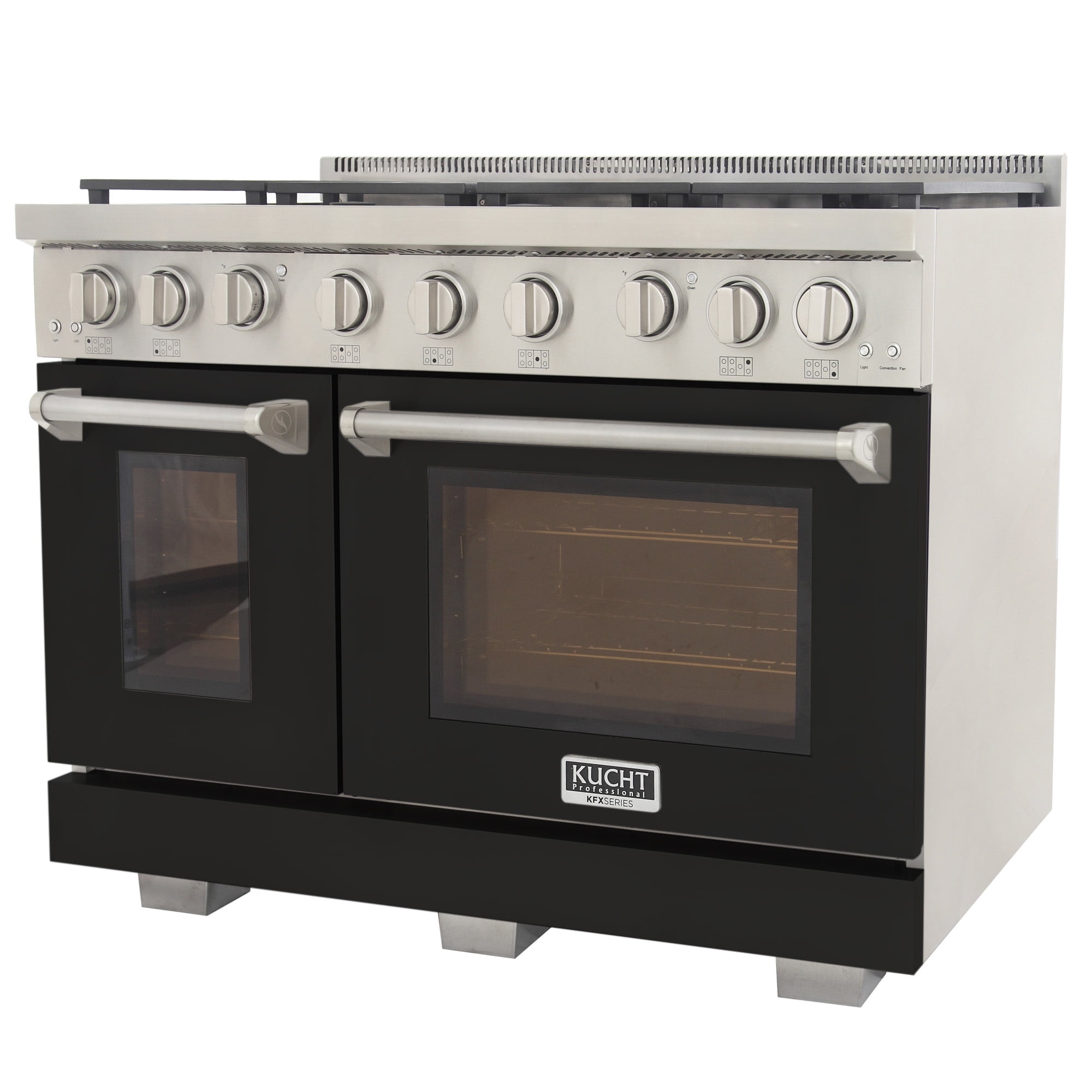Professional 48-in Propane Gas Range in Black with True Simmer Burners