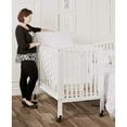 Dream On Me 3 in 1 Portable Folding Stationary Side Crib in White, Greenguard Gold Certified