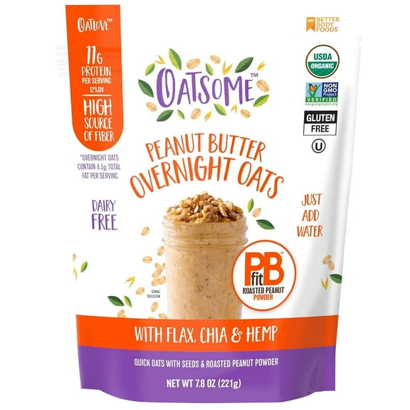 (Pack of 6) Oatsome Oats on PBfit Peanut Butter 7.8 Oz