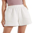 thumbnail image 1 of Women Solid Color Shorts  Adults Casual Style Pants with Slant Pockets, 1 of 7