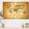 thumbnail image 2 of Designart 'Vintage Classic Map' Traditional wall clock, 2 of 3
