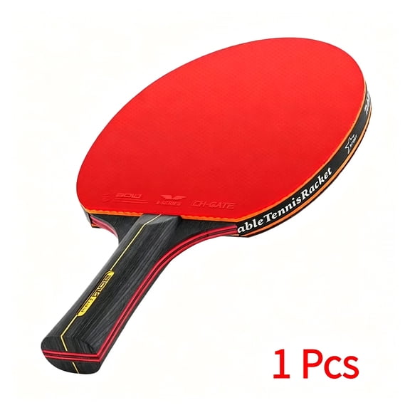 ChompGate Professional Table Tennis Racket, 7-Ply Wood Blade Inverted Rubber, Shakehand Ping Pong Paddle for Tournament Training