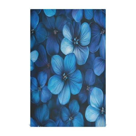 

Kitchen Towel 28x18 Inches x4，Plate Towel Decorative Towel Napkin Tea Towel Tea Towels For Kitchen Dish Cloths & Dish Towels Blue Flower2