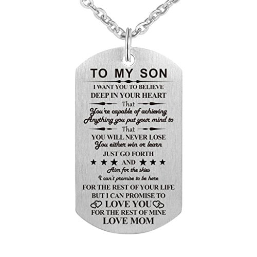 Silver Dog Tag Military ID Pendant Necklace Chain for Wife Husband Wo-Men Her Him Wedding Birthday Anniversary Mother’s Father’s Day Designsify 36th Anniversary Cheers to 36 Years Together