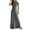 Gray, variant on Women's Casual Lapel Cotton Denim Long Maxi Dress Plus Size Button Down Short Sleeve Slit Dresses with Pockets