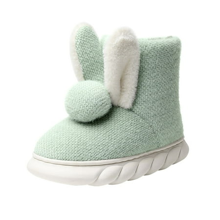 

ZIZOCWA Bowling Shoes Womens Womens Wide Snow Boots Size 10 Ladies Fashion Solid Color Cartoon Rabbit Cotton Slippers Warm Flat Short Cotton Boots Teen Winter Boots