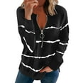 thumbnail image 3 of FASHIONWT Women Print Round Neck Long Sleeve Base Top Loose Casual T-Shirt, 3 of 3
