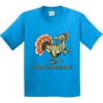 thumbnail image 3 of Inktastic Happy Thanksgiving Dinosaur Youth T-Shirt, 3 of 5