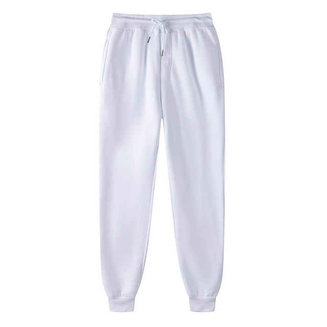 Yuyuzo Plus Size Sweatpants for Women Thick Workout Jogging Pants Elastic Waist Drawstring Solid Color Trackpants