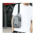 thumbnail image 6 of QYMHOODS Crossbody Bags Portable Small Hiking Backpacks, Sling Bags Zipper Chest Bag for Women Men Travel or Sports,Grey, 6 of 6