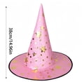 thumbnail image 2 of Sombrero De Bruja De Halloween Para Adultos Y Niños Sombreros Clásicos Negros Puntiagudos Para Fiestas Con Accesorios De Disfraces De Estrellas Para Mujeres Y Hombres Fiesta De Halloween, 2 of 5