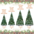 thumbnail image 5 of Strong Camel Frosted Sweet Pine Artificial Christmas Tree Decorated with Pine Cones New Xmas Holiday Decoration (7.5' with 1221 Tips and 46 pinecones), 5 of 13
