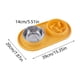 thumbnail image 2 of Comedero antiderrames con alfombrilla de silicona antideslizante y comedero lento extraíble con cuenco de acero inoxidable para agua y comida para gatos, 2 of 4