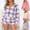 Blue, variant on Summer Saving Clearance AXXD Spring Savings Clearance 2024,Plush Stripe Lattice Comfortable Sleepwear Homewear Rompers Shorts for Teen 12-14 Trendy Blue 12