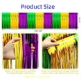 thumbnail image 6 of Foil Fringe Garland, Metallic Tinsel Garland, Wall Hanging Fringe Bannerfor Mardi Gras Birthday Party Homecoming Decoration 4 Pack 10 Feet (Green Gold Purple), 6 of 6