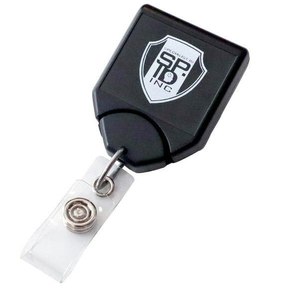 Heavy Duty Retractable Badge Reel - No Twist B-Reel I'd Card Holder w/Strong Pull Cord and Swivel Alligator Clip with Teeth - Slot Hole Snap Strap for Nurse Badges, Office Keys by Specialist ID