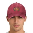 thumbnail image 2 of Lispipm Embroidery Baseball Cap for Women Men Vintage Adjustable Dad Hats Washed Cotton Plain Sun Hat for Daily Wear Red, 2 of 6