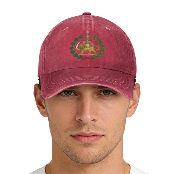 Lispipm Baseball Caps for Women Men Casual Iranian Patriotic Hats Outdoor Travel Sun Caps Unisex Adjustable Trucker Hat Red
