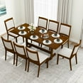 thumbnail image 4 of Resenkos 71" Farmhouse Dining Table for 8 with Solid Wood Legs, Walnut, 4 of 8