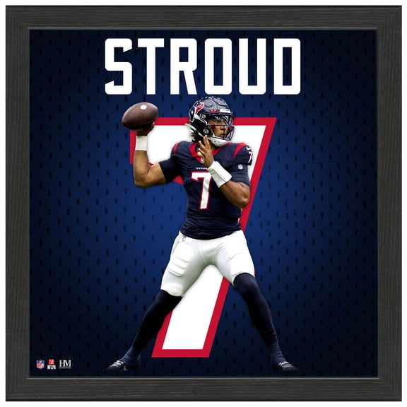 Highland Mint C.J. Stroud Houston Texans 13" x 13" Impact Jersey Frame