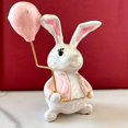thumbnail image 3 of JFYSJ Metal Rabbit with Balloon Hinged Trinket Box Rabbit Animal Figurines Trinket Jewelry Box Wedding Ring Holder Earring Necklace Storage Case (pink), 3 of 8