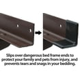 thumbnail image 3 of bedCLAW 1-1/2" GashGuards: Deluxe Plastic Bed Frame End Caps, Sheet Savers, Set of 2, 3 of 4