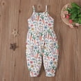 thumbnail image 5 of Otqutp Cartoon Clothes for Toddler Easter Baby Girls Overalls Romper Outfit Sleeveless Rabbit Print Bell Bottom Jumpsuit, 5 of 9