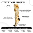 thumbnail image 4 of Picia Coffee Plaid Sunflower Printed Sports Compression Socks - 15-20mmHg Graduated Compression, High-Performance Soft and Breathable Socks for Men and Women, 4 of 5