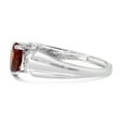 thumbnail image 4 of 14k White Gold Oval Garnet And Diamond Ring, 4 of 6