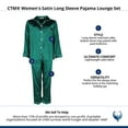 thumbnail image 5 of CTM  Satin Long Sleeve Pajama Lounge Set (Women), 5 of 5