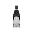 thumbnail image 4 of StarTech.com 7ft LSZH CAT6a Ethernet Cable, Black, 10 Gigabit Snagless RJ45 100W PoE Patch Cord, CAT 6A 10GbE 27AWG S/FTP Network Cable w/Strain Relief, Fluke Tested/ETL - Low Smoke Zero Halogen Category 6A (NLBK-7F-CAT6A-PATCH) - Patch cable - RJ-45 (M) to RJ-45 (M) - 7 ft - S/FTP - CAT 6a - IEEE 802.3bt - halogen-free, molded, snagless, stranded - black, 4 of 5
