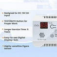 thumbnail image 3 of Propane Detector 12V LPG Natural Gas Sensor Leak Alarm 85DB Siren for Car RV Home Digital Propane T white, 3 of 5