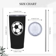 thumbnail image 4 of Soccer Tumbler 20oz Funny Stainless Steel Insulated Tumblers with Lid and Straw Sport Travel Coffee Mug Tea Wine Cups Water Bottle Sport Gifts for Women Men Sports Lover, 4 of 6