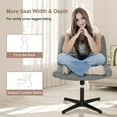 thumbnail image 3 of Armless Office Chair - Cross Leg Design, Wide Seat, Adjustable Swivel & Ergonomic - No Wheels, Comfortable Computer Chair for Home Office, Dressing Room, 3 of 7