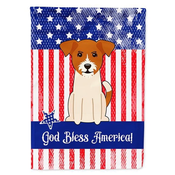 Carolines Treasures BB3103GF Patriotic USA Jack Russell Terrier Garden Size Flag