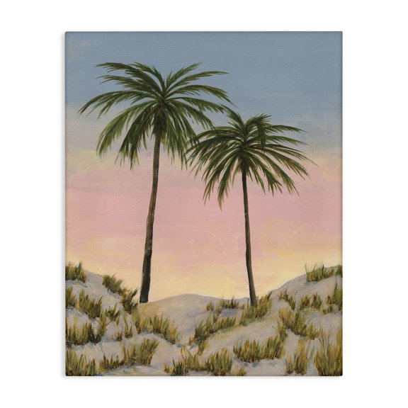 Stupell Industries Coastal Sunrise Palm Trees Canvas Art, 16 x 20, by Michael Willett