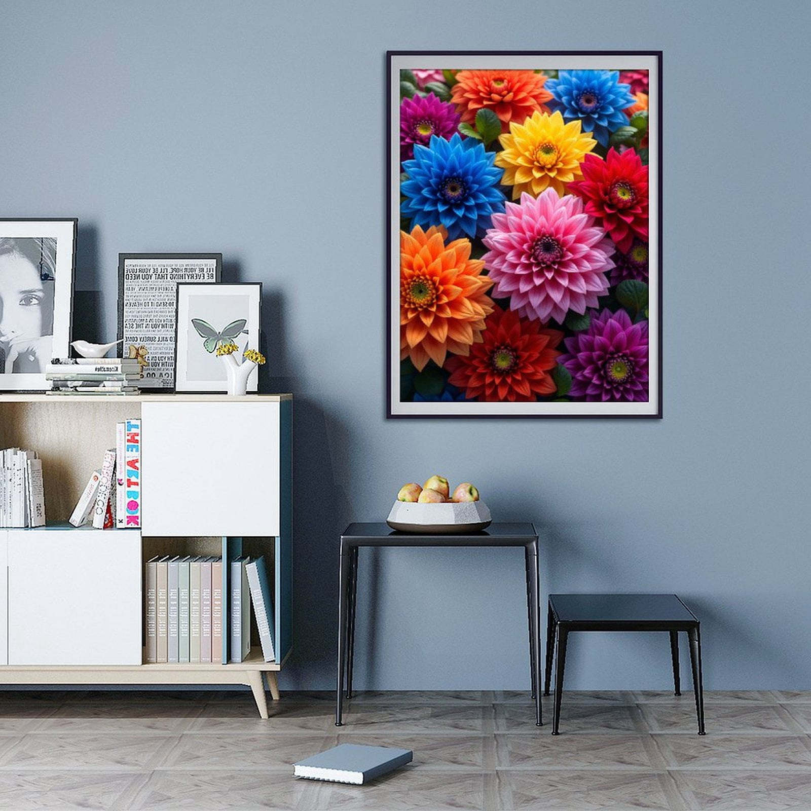 Diamond Art Kits for Adults - 5d Vibrant Colorful Blooming Flowers Diamond Painting for Adults, Diamond Art for Adults Beginners, Diamond Painting Kits for Adults for Home Wall Decor