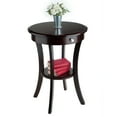 Winsome Wood Sasha Accent Table, Cappuccino Finish, Multiple Colors