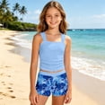 thumbnail image 2 of Gaexia Girls Swimsuit 2 Piece Sporty Adjustable Straps Modest Bikini Bathing Suit with Shorts Color Block Swimwear, 2 of 5