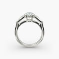 thumbnail image 3 of Oryn Jewel Round Cut 2.1 Ct Diamond Ring for Her - 14K White Gold Plated Ring - 3 Stone Wedding Mid Ring for Women - Christmas Engagement Ring - Special Occasion Ring - Valentine Proposal Ring, 3 of 3